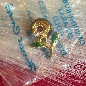 Flower Harriet Carter Ruby Tac Pin